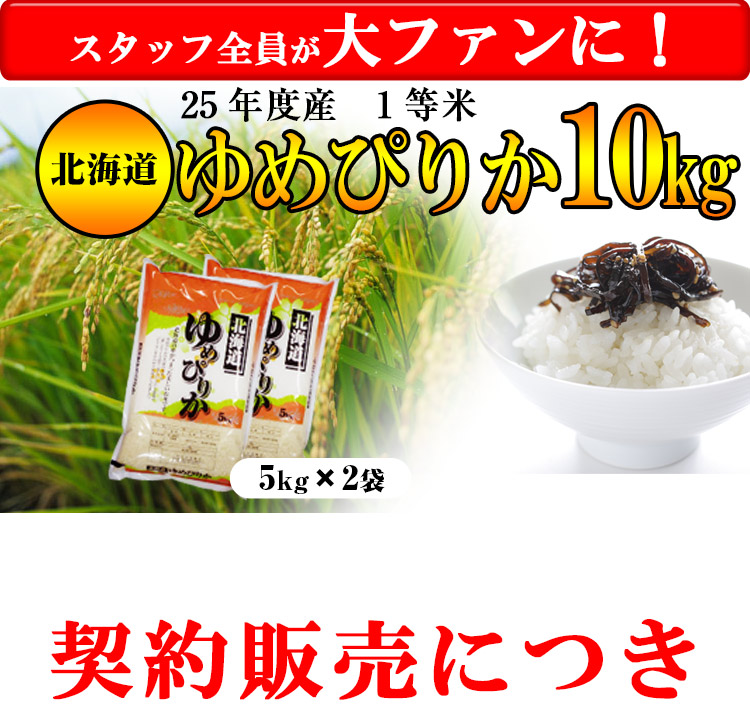 北海道 白米 1等米 ゆめぴりか 平成25年度